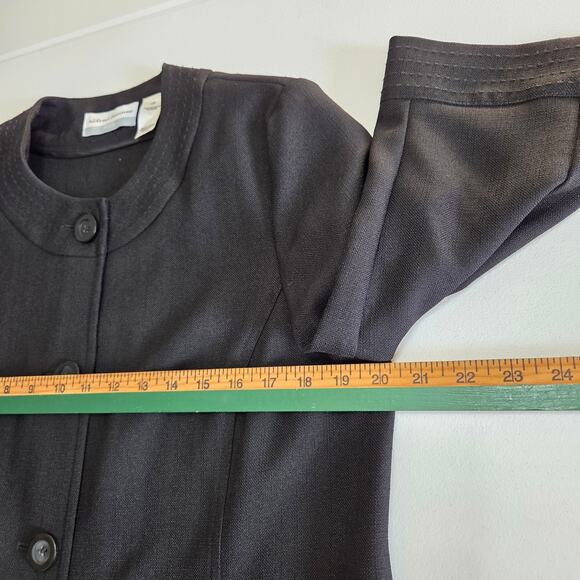 Alfred Dunner Black Button Up Jacket Vintage Style Woman's Size 12P - Picture 7 of 7